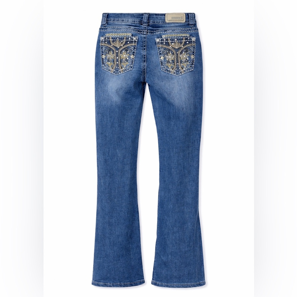 Sexy Couture Embellished Bootcut Jeans Y2K Bling Western Flare- Size 1‎